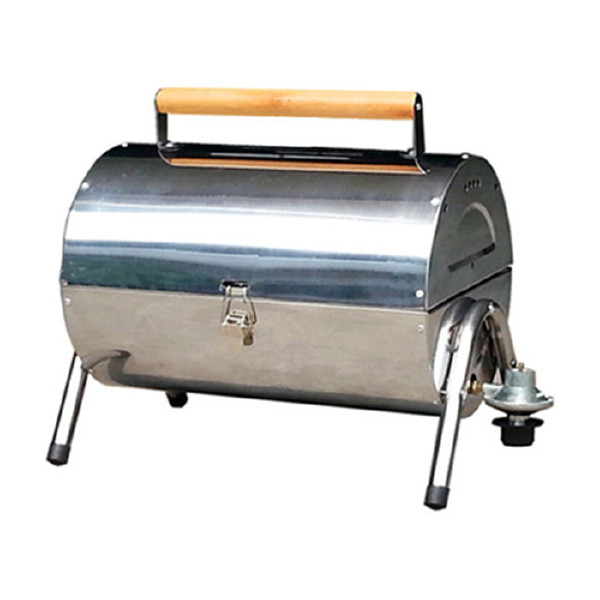 Outdoor Barrel suitcase tabletop folding stainless steel gas barbecue bbq grill