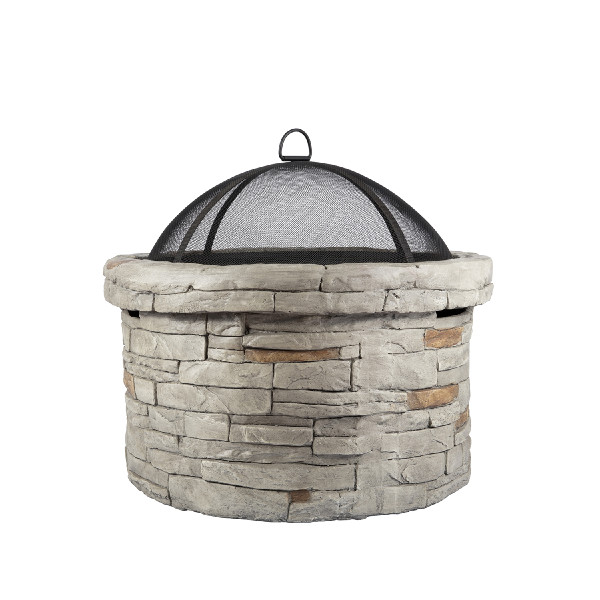 wholesale garden patio metal outdoor bbq grill wood burning portable smokeless concrete magnesia stone brazier fire pit bowl